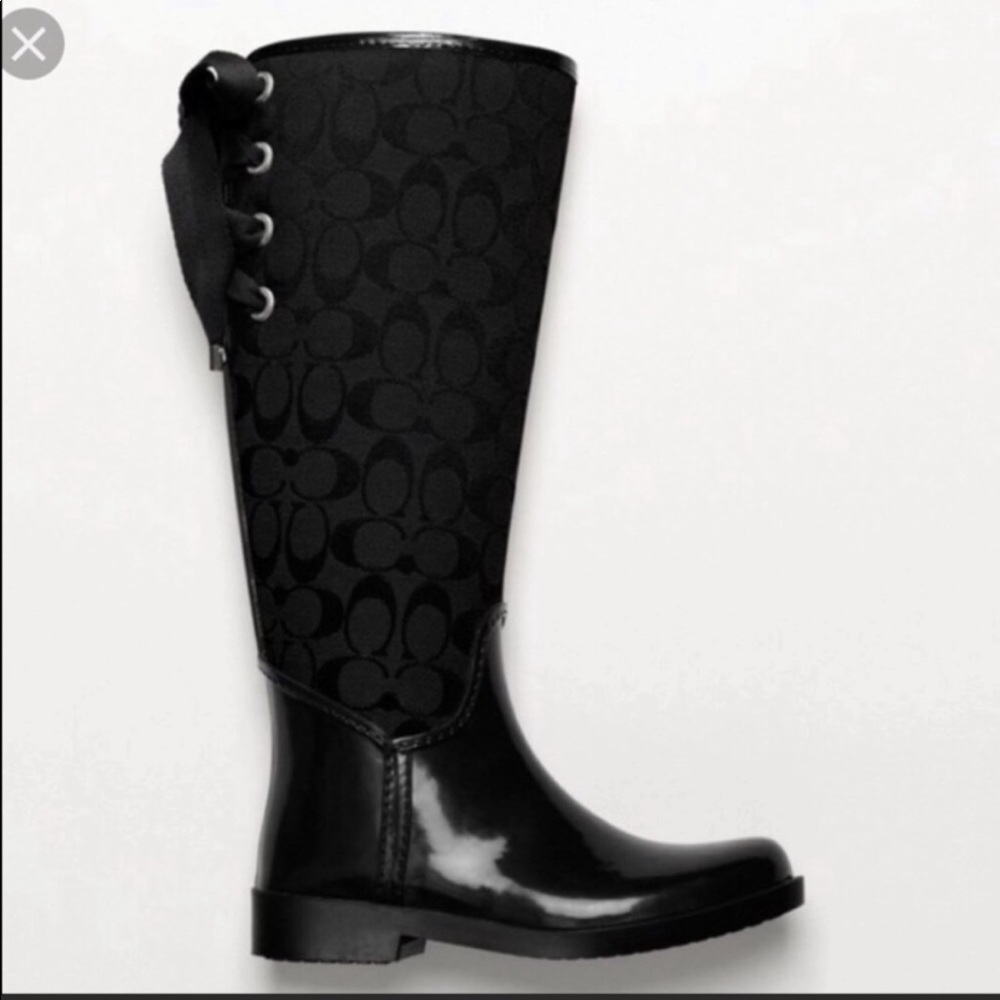 NWOT Coach Classic Tristee Rain Boot
